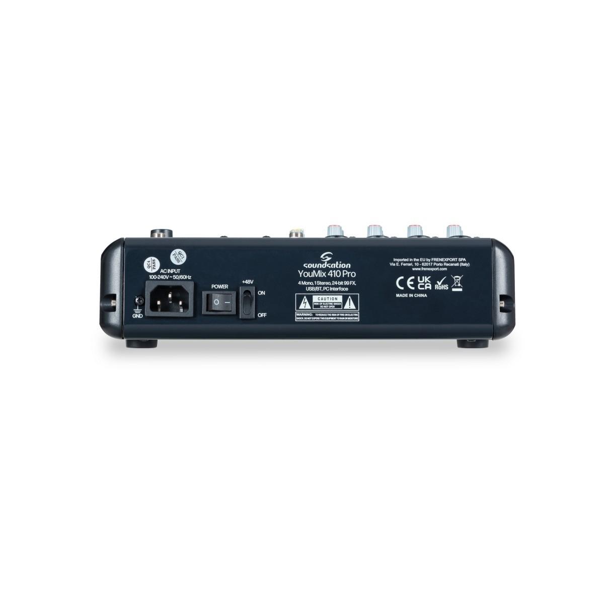 Soundsation YOUMIX 410 PRO - Mixer a 6 , Effetto 24 bit con 99 Preset, interfaccia PC